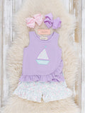 Sail into Summer Embroidered Ruffle Outfit: XXS(12/18mos)