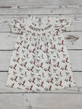 Duck Printed DADDY'S GIRL Smocked Dresses: 4T