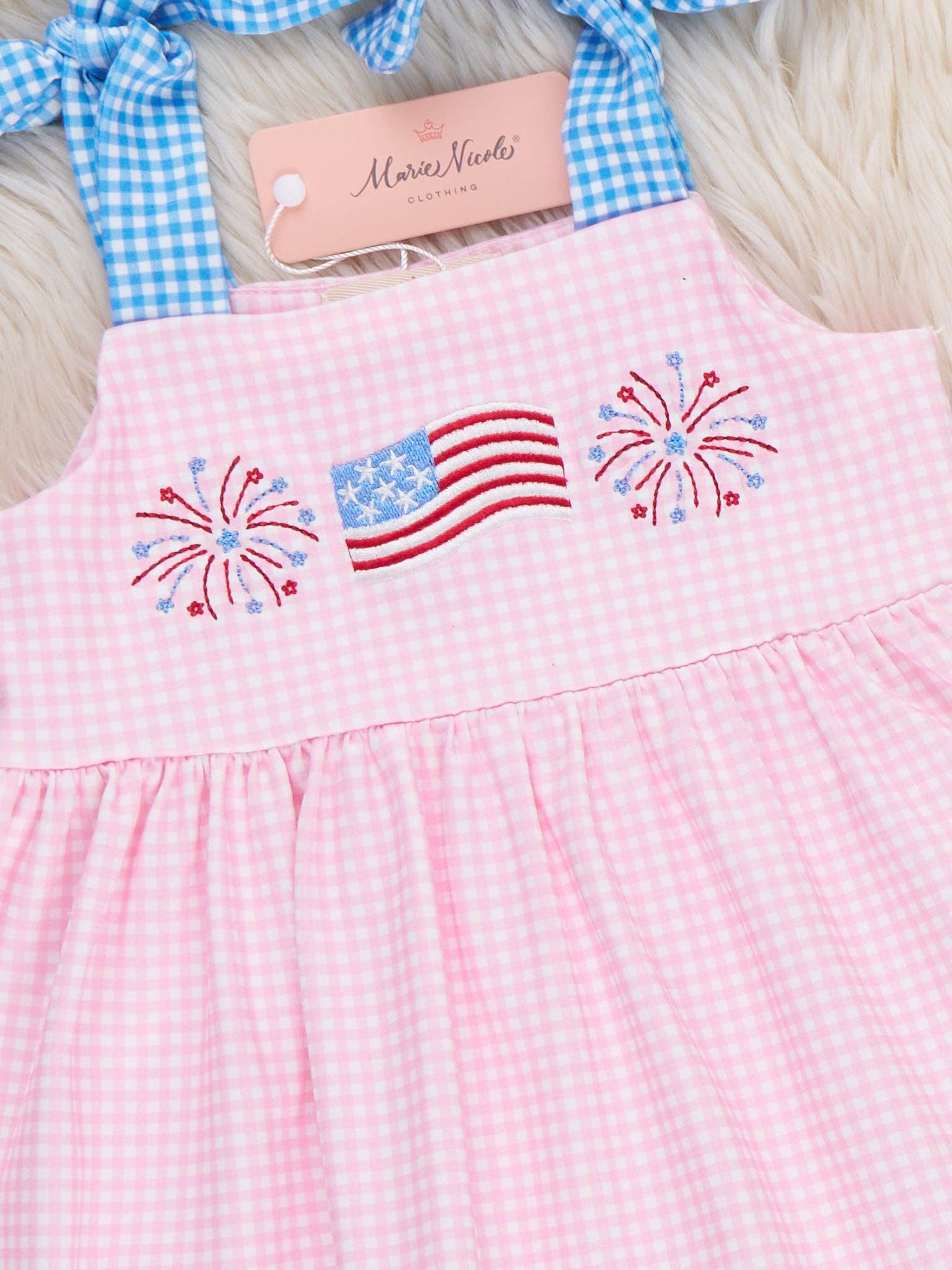Freedom Sparkles Embroidered Dress: S(2yrs)