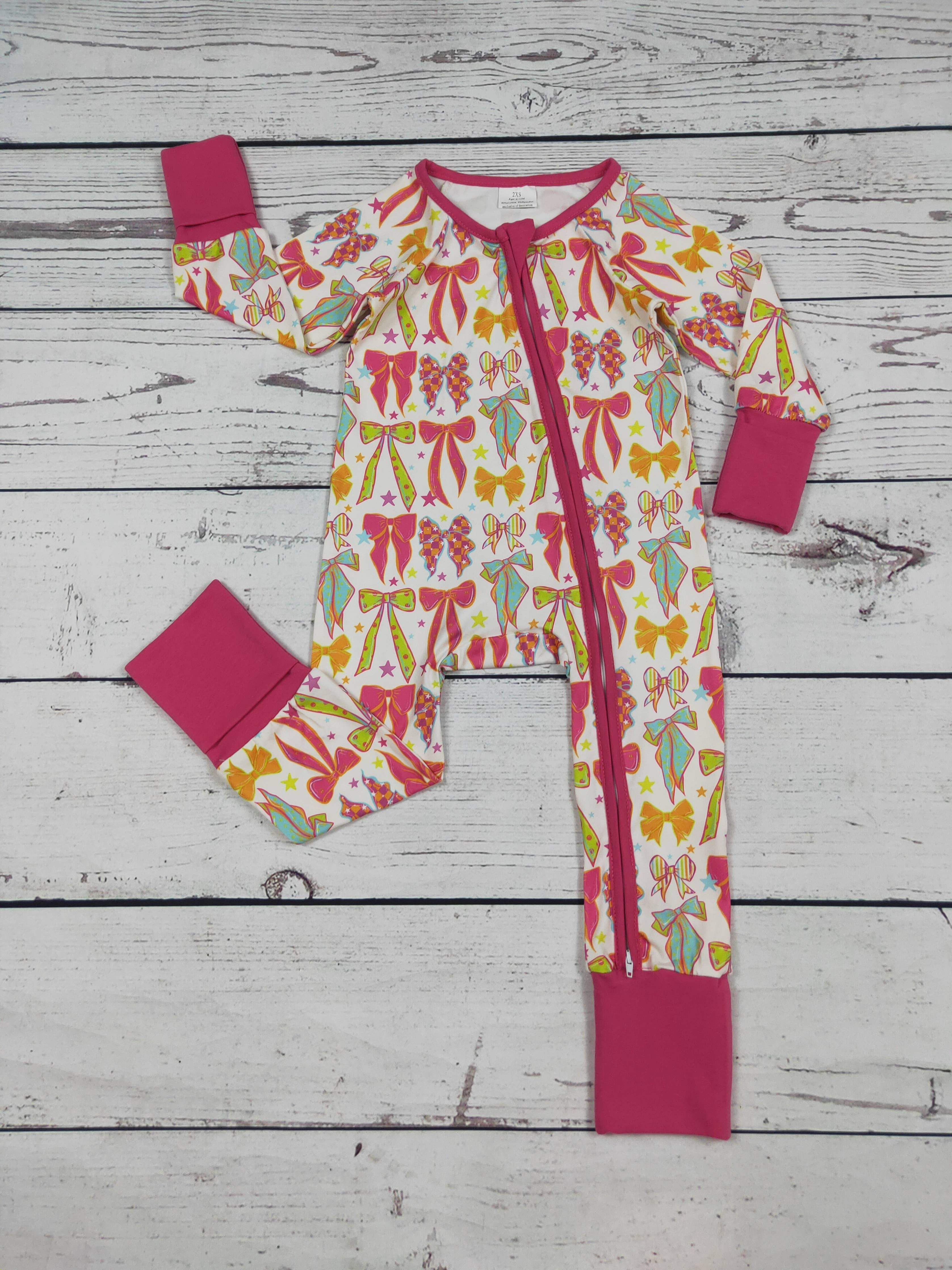 Bows Printed Baby Girls Zippy: 12-18M