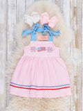 Freedom Sparkles Embroidered Dress: XXS(12/18mos)